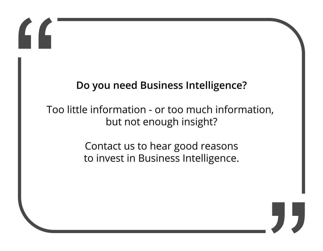 Do you need Business Intelligence?
